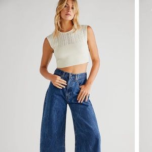 NWT Free People Ivory Knit Cami